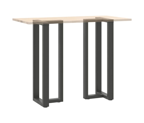 Patas mesa bar forma T 2 uds acero antracita 50x35x(110-111)cm