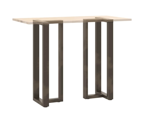 Patas mesa bar forma T 2 uds acero natural 50x35x(110-111) cm