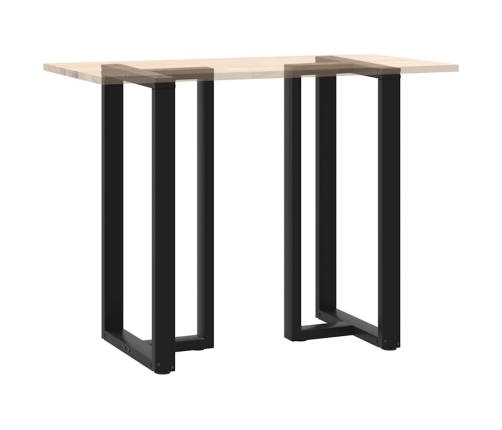 Patas de mesa bar forma T 2 uds acero negro 60x35x(110-111) cm