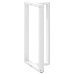 Patas de mesa bar forma T 2 uds acero blanco 60x35x(110-111) cm