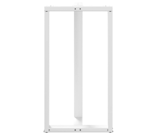 Patas de mesa bar forma T 2 uds acero blanco 60x35x(110-111) cm