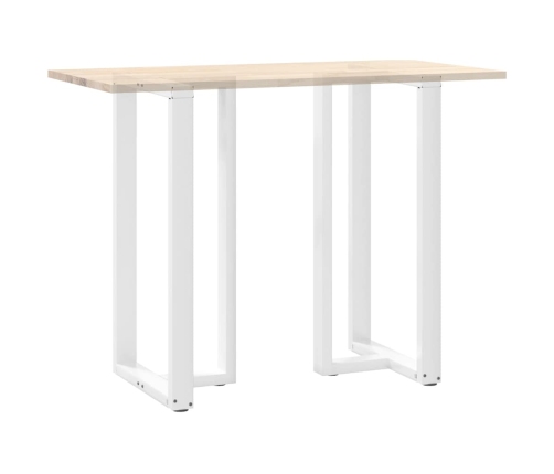 Patas de mesa bar forma T 2 uds acero blanco 60x35x(110-111) cm