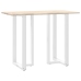 Patas de mesa bar forma T 2 uds acero blanco 60x35x(110-111) cm