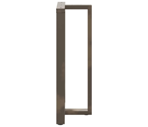 Patas mesa bar forma T 2 uds acero natural 60x35x(110-111) cm