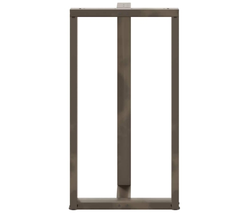 Patas mesa bar forma T 2 uds acero natural 60x35x(110-111) cm