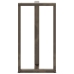 Patas mesa bar forma T 2 uds acero natural 60x35x(110-111) cm
