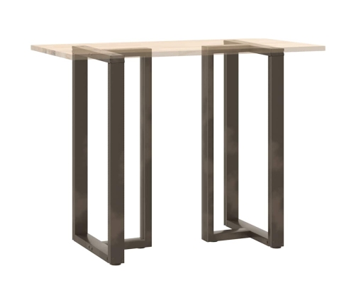 Patas mesa bar forma T 2 uds acero natural 60x35x(110-111) cm