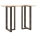 Patas mesa bar forma T 2 uds acero natural 60x35x(110-111) cm