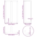 Patas mesa bar forma T 2 uds acero natural 60x35x(110-111) cm