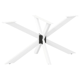 Pata de mesa comedor forma araña blanco 150x78x(72-73) cm acero