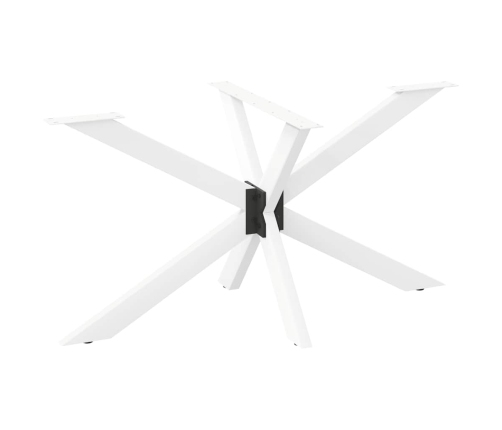 Pata de mesa comedor forma araña blanco 150x78x(72-73) cm acero