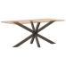 Pata mesa comedor forma araña natural 150x78x(72-73) cm acero