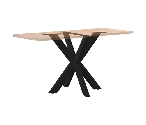 Pata de mesa comedor forma araña negra 85x85x(72-73) cm acero