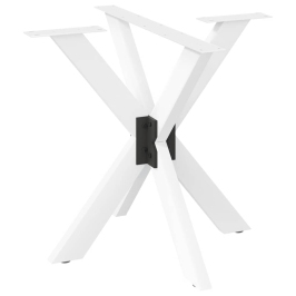 Pata de mesa comedor forma araña blanco 85x85x(72-73) cm acero