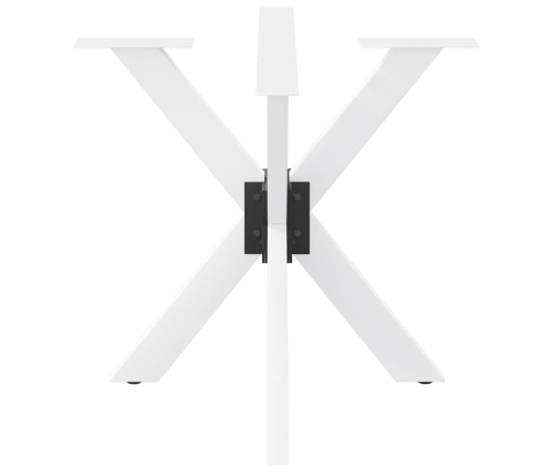 Pata de mesa comedor forma araña blanco 85x85x(72-73) cm acero