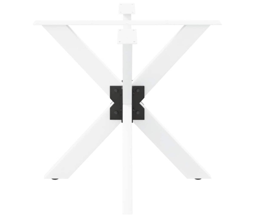 Pata de mesa comedor forma araña blanco 85x85x(72-73) cm acero