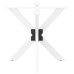 Pata de mesa comedor forma araña blanco 85x85x(72-73) cm acero