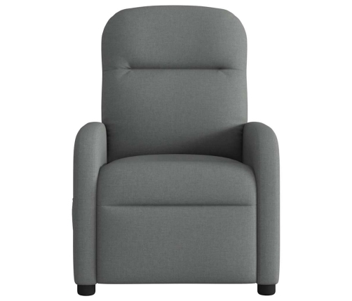 Sillón de masaje reclinable de tela gris oscuro