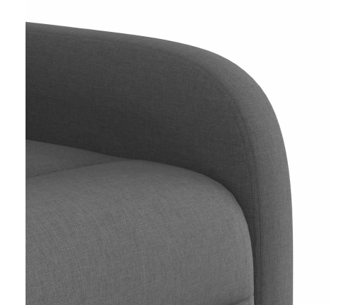 Sillón de masaje reclinable de tela gris oscuro