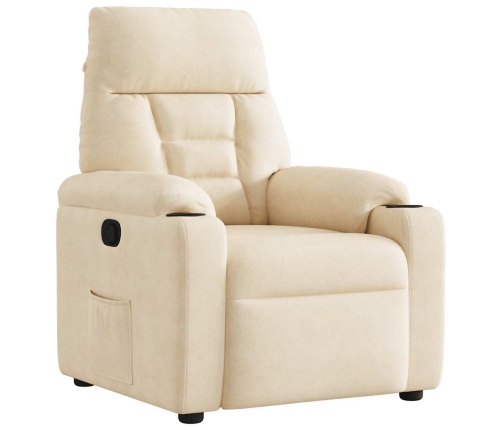 Sillón reclinable tela de microfibra beige