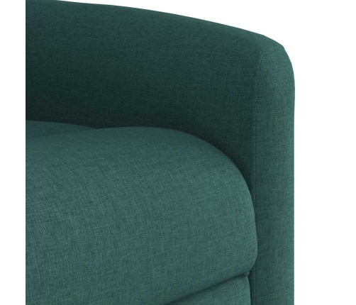 Sillón reclinable de tela verde oscuro