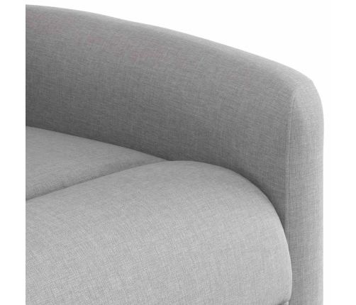 Sillón de masaje reclinable de tela gris nube