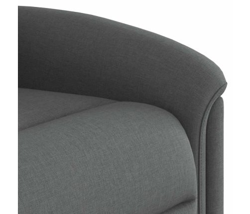 Sillón de masaje reclinable de tela gris oscuro