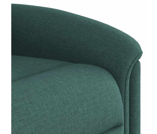 Sillón de masaje reclinable de tela verde oscuro