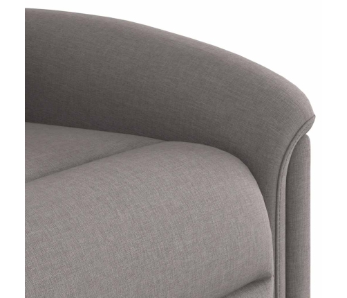 Sillón de masaje reclinable de tela gris taupé