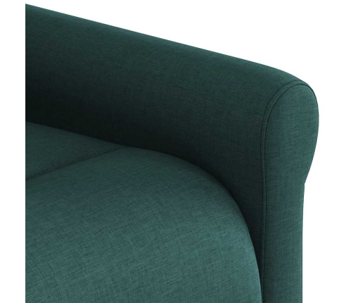 Sillón reclinable de tela verde oscuro