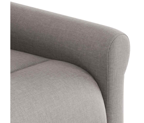 Sillón reclinable de tela gris taupe