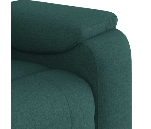 Sillón reclinable de tela verde oscuro