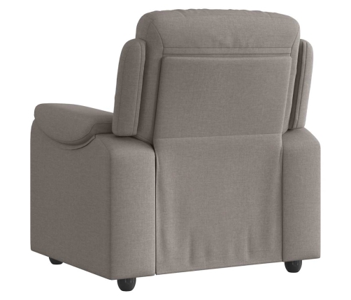 Sillón reclinable de tela gris taupe