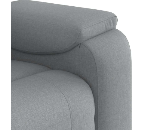 Sillón reclinable de masaje de tela gris claro