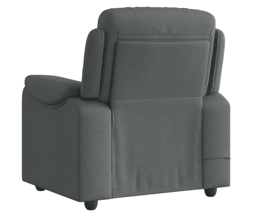 Sillón de masaje reclinable de tela gris oscuro