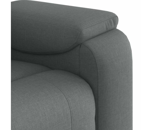 Sillón de masaje reclinable de tela gris oscuro