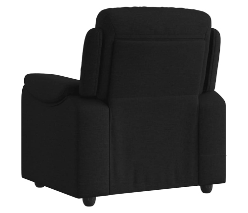 Sillón reclinable de masaje de tela negro