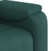 Sillón de masaje reclinable de tela verde oscuro