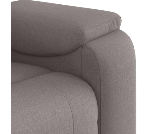 Sillón de masaje reclinable de tela gris taupé