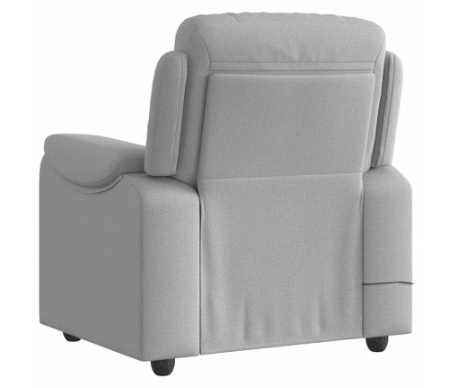 Sillón de masaje reclinable de tela gris nube