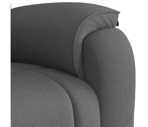 Sillón reclinable de tela gris oscuro