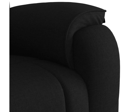 Sillón reclinable de tela negro