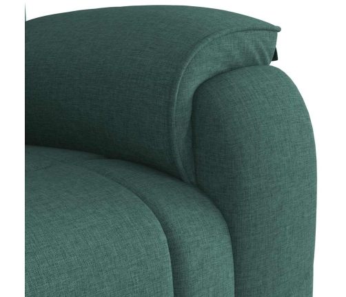 Sillón reclinable de tela verde oscuro