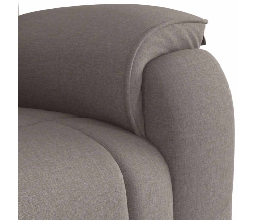 Sillón reclinable de tela gris taupe