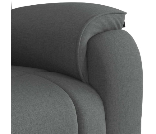 Sillón de masaje reclinable de tela gris oscuro