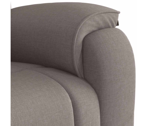 Sillón de masaje reclinable de tela gris taupé