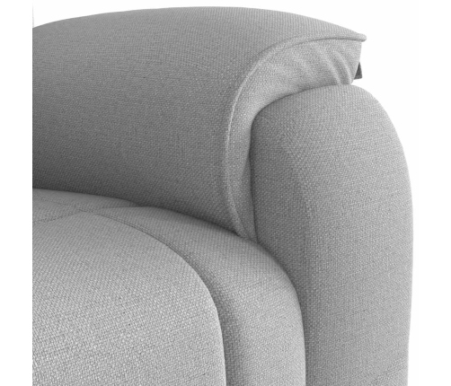 Sillón de masaje reclinable de tela gris nube