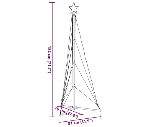 LED para árbol de Navidad 363 LEDs blanco cálido 182 cm