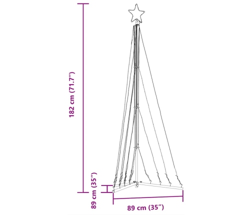 LED para árbol de Navidad 339 LEDs blanco cálido 182 cm