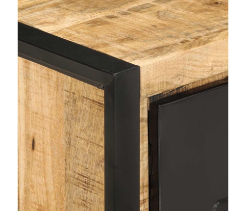 Mesa de centro de madera maciza de mango rugosa 90x50x36 cm